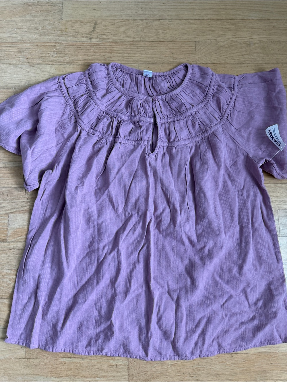 Old Navy Lavender Ruffle Yoke Top - Girls
